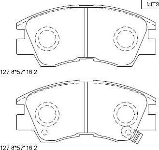 Asimco KD4232 - Brake Pad Set, disc brake www.autospares.lv