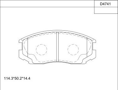 Asimco KD4741 - Bremžu uzliku kompl., Disku bremzes www.autospares.lv