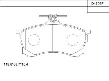 Asimco KD4706F - Bremžu uzliku kompl., Disku bremzes www.autospares.lv