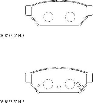 Asimco KD4708 - Brake Pad Set, disc brake www.autospares.lv