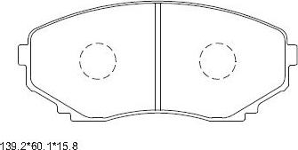 Asimco KD4702 - Brake Pad Set, disc brake www.autospares.lv