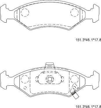 Asimco KD4707 - Bremžu uzliku kompl., Disku bremzes autospares.lv