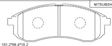 Asimco KD4717 - Bremžu uzliku kompl., Disku bremzes www.autospares.lv