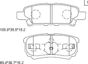 Asimco KD4730 - Brake Pad Set, disc brake www.autospares.lv