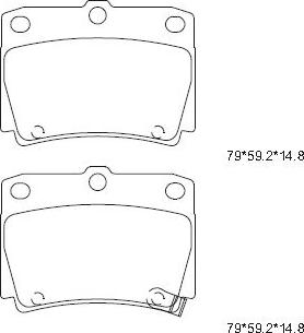 Asimco KD4725 - Bremžu uzliku kompl., Disku bremzes www.autospares.lv