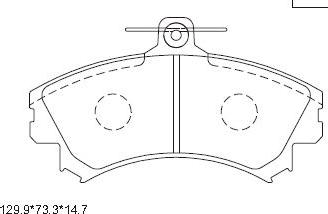 Asimco KD4727 - Brake Pad Set, disc brake www.autospares.lv