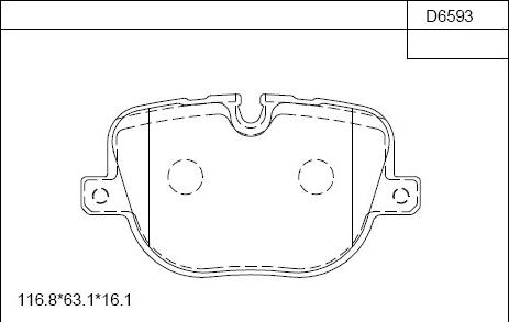 Asimco KD6593 - Bremžu uzliku kompl., Disku bremzes www.autospares.lv