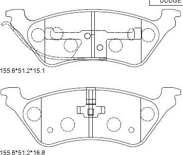 Asimco KD6509 - Bremžu uzliku kompl., Disku bremzes www.autospares.lv