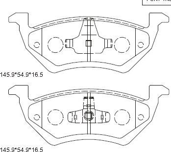 Asimco KD6514 - Bremžu uzliku kompl., Disku bremzes www.autospares.lv