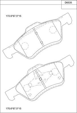 Asimco KD6535 - Bremžu uzliku kompl., Disku bremzes autospares.lv