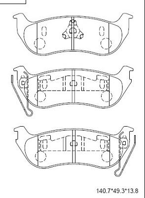 Asimco KD6522 - Bremžu uzliku kompl., Disku bremzes autospares.lv