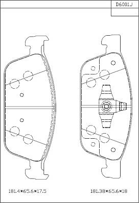 Asimco KD6001 - Bremžu uzliku kompl., Disku bremzes autospares.lv