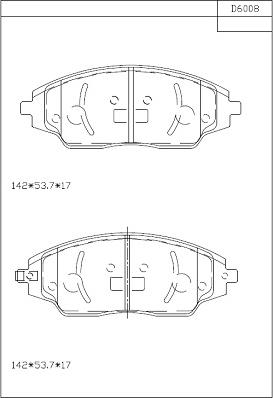 Asimco KD6008 - Bremžu uzliku kompl., Disku bremzes autospares.lv