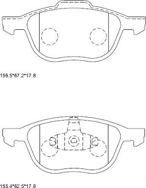 Asimco KD6798 - Bremžu uzliku kompl., Disku bremzes www.autospares.lv