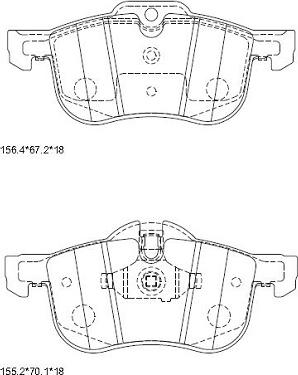 Asimco KD6792 - Bremžu uzliku kompl., Disku bremzes www.autospares.lv