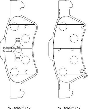 Asimco KD6747 - Bremžu uzliku kompl., Disku bremzes www.autospares.lv