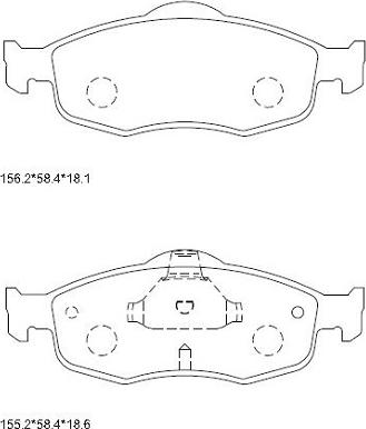 Asimco KD6710 - Bremžu uzliku kompl., Disku bremzes www.autospares.lv