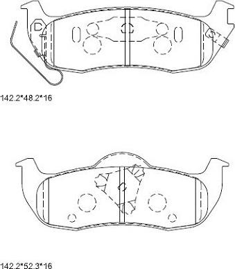 Asimco KD6734 - Bremžu uzliku kompl., Disku bremzes www.autospares.lv