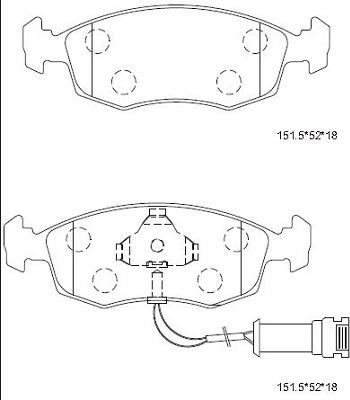 Asimco KD6738 - Тормозные колодки, дисковые, комплект www.autospares.lv