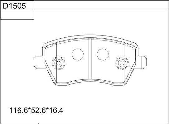 Asimco KD1505 - Bremžu uzliku kompl., Disku bremzes www.autospares.lv