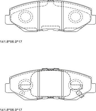 Asimco KD1513 - Bremžu uzliku kompl., Disku bremzes www.autospares.lv