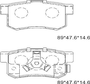 Asimco KD1517F - Тормозные колодки, дисковые, комплект www.autospares.lv