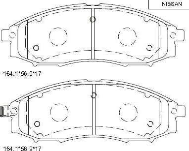 Asimco KD1357 - Bremžu uzliku kompl., Disku bremzes www.autospares.lv