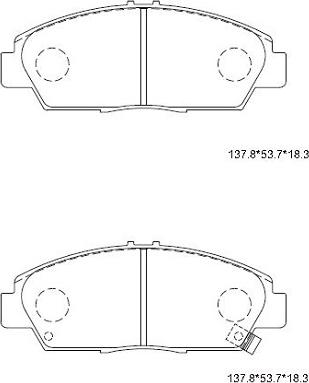 Asimco KD1793 - Bremžu uzliku kompl., Disku bremzes autospares.lv