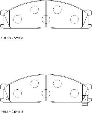 Asimco KD1792W - Brake Pad Set, disc brake www.autospares.lv