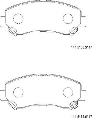 Asimco KD1744F - Bremžu uzliku kompl., Disku bremzes www.autospares.lv