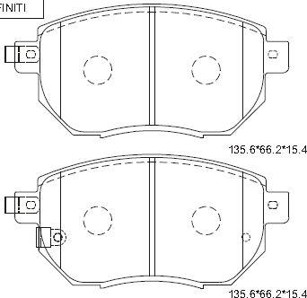 Asimco KD1756 - Brake Pad Set, disc brake www.autospares.lv