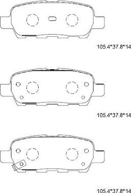 Asimco KD1760 - Brake Pad Set, disc brake www.autospares.lv