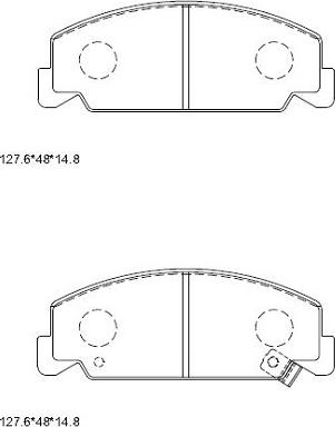 Asimco KD1767 - Brake Pad Set, disc brake www.autospares.lv