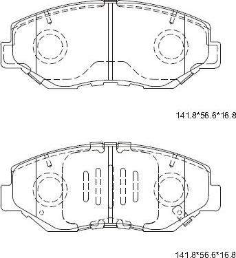 Asimco KD1708 - Brake Pad Set, disc brake www.autospares.lv