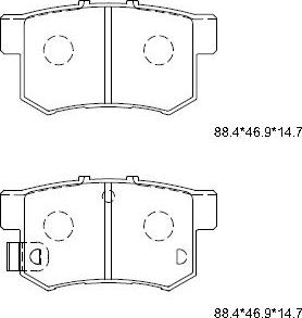 DJ Parts BP1749 - Brake Pad Set, disc brake www.autospares.lv