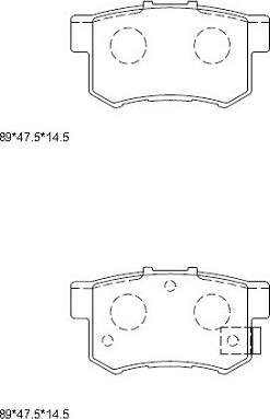 Asimco KD1702 - Тормозные колодки, дисковые, комплект www.autospares.lv