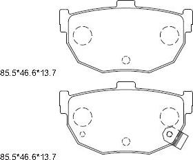 Asimco KD1712 - Тормозные колодки, дисковые, комплект www.autospares.lv