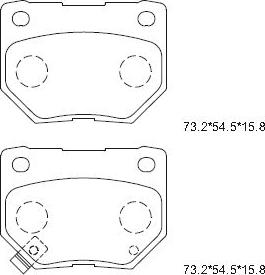 Asimco KD1717 - Bremžu uzliku kompl., Disku bremzes autospares.lv