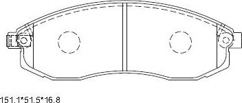 Asimco KD1782 - Brake Pad Set, disc brake www.autospares.lv