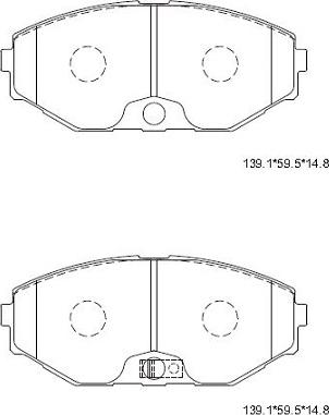 Asimco KD1738 - Тормозные колодки, дисковые, комплект www.autospares.lv