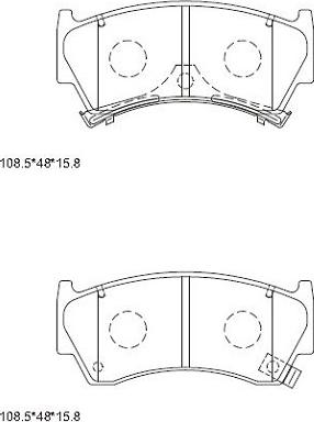 Asimco KD1732 - Тормозные колодки, дисковые, комплект www.autospares.lv