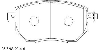 Asimco KD1726 - Brake Pad Set, disc brake www.autospares.lv