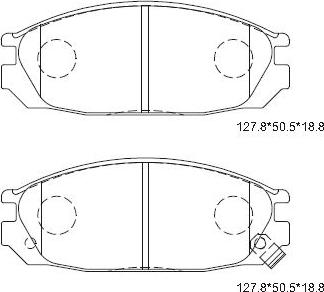 Asimco KD1771 - Bremžu uzliku kompl., Disku bremzes www.autospares.lv