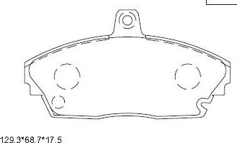 Asimco KD8714 - Brake Pad Set, disc brake www.autospares.lv