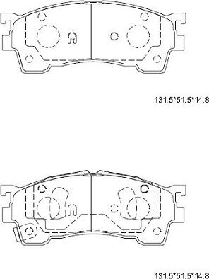 WXQP 41807 - Тормозные колодки, дисковые, комплект www.autospares.lv