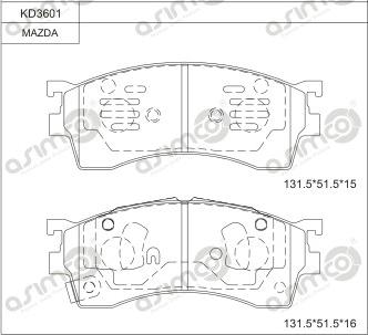 WXQP 41806 - Bremžu uzliku kompl., Disku bremzes www.autospares.lv