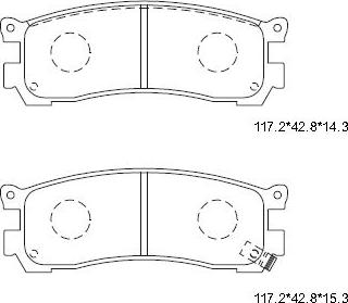 Asimco KD3317 - Bremžu uzliku kompl., Disku bremzes www.autospares.lv