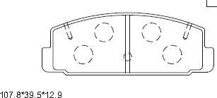 Asimco KD3791 - Bremžu uzliku kompl., Disku bremzes www.autospares.lv