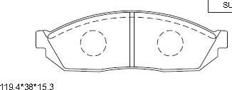 Asimco KD3761 - Bremžu uzliku kompl., Disku bremzes autospares.lv