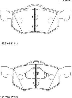 Asimco KD3700 - Bremžu uzliku kompl., Disku bremzes autospares.lv